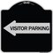 Signmission Visitor Parking With Left Arrow Heavy-Gauge Aluminum Architectural Sign, 18" x 18", BS-1818-24377 A-DES-BS-1818-24377 - alternate 1